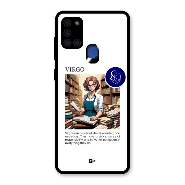 Valuable Virgo Glass Back Case for Galaxy A21s