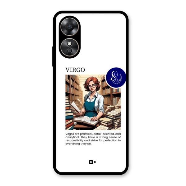 Valuable Virgo Glass Back Case for Oppo A17