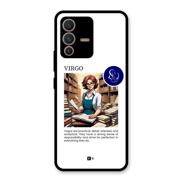 Valuable Virgo Glass Back Case for Vivo V23 5G