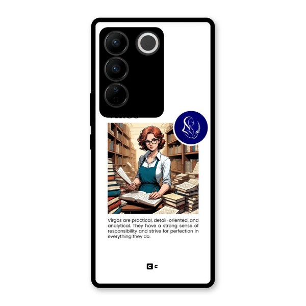 Valuable Virgo Glass Back Case for Vivo V27 Pro