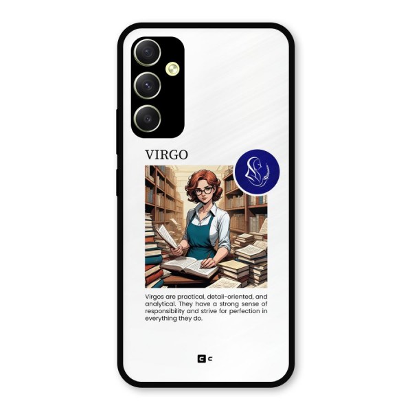 Valuable Virgo Metal Back Case for Galaxy A34