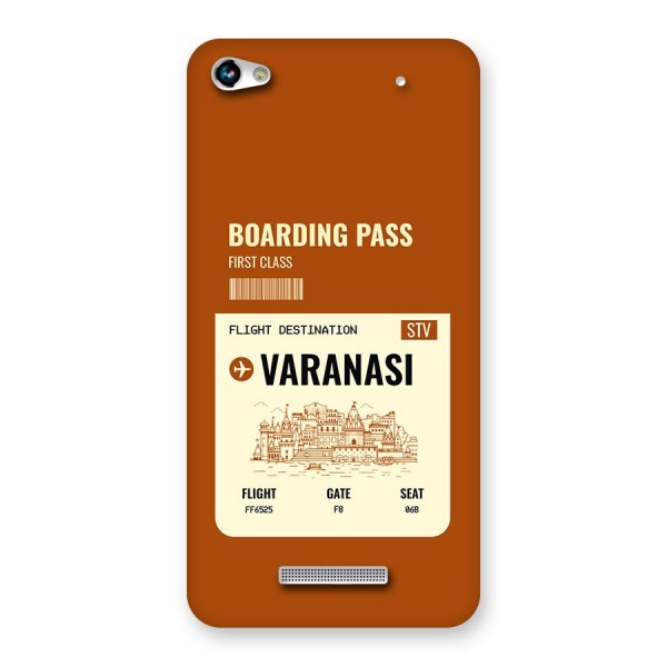 Varanasi Boarding Pass Back Case for Canvas Hue 2 A316