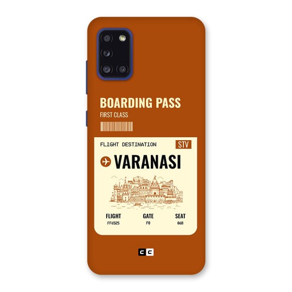 Varanasi Boarding Pass Back Case for Galaxy A31