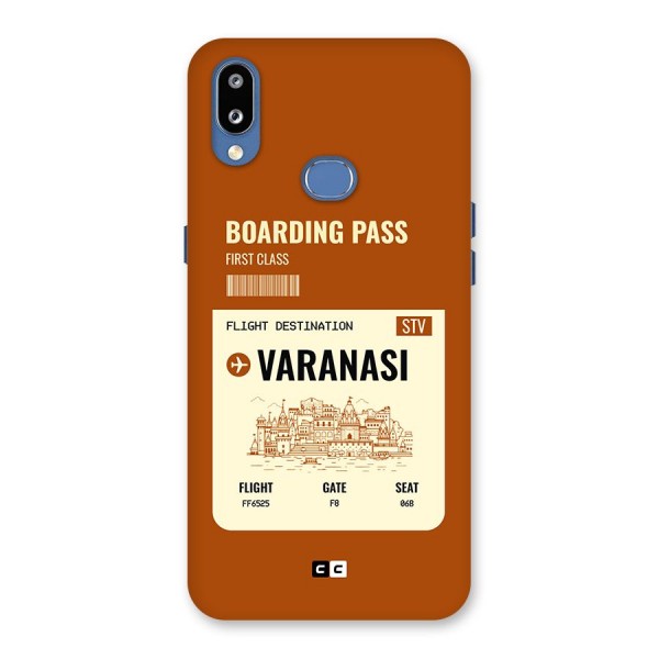 Varanasi Boarding Pass Back Case for Galaxy M01s