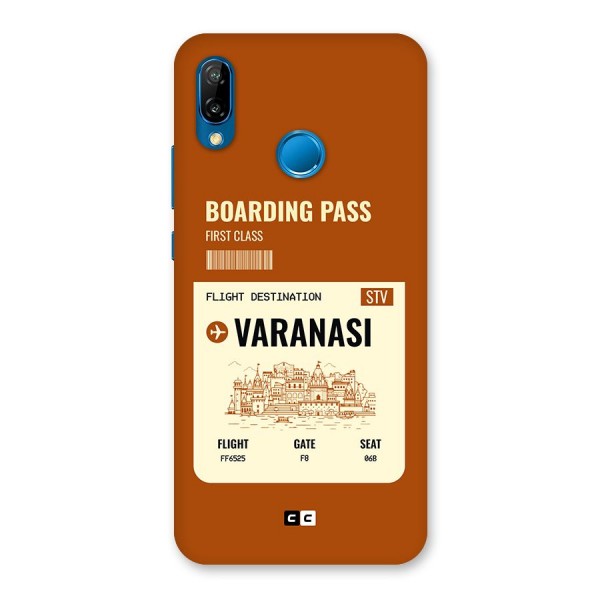 Varanasi Boarding Pass Back Case for Huawei P20 Lite