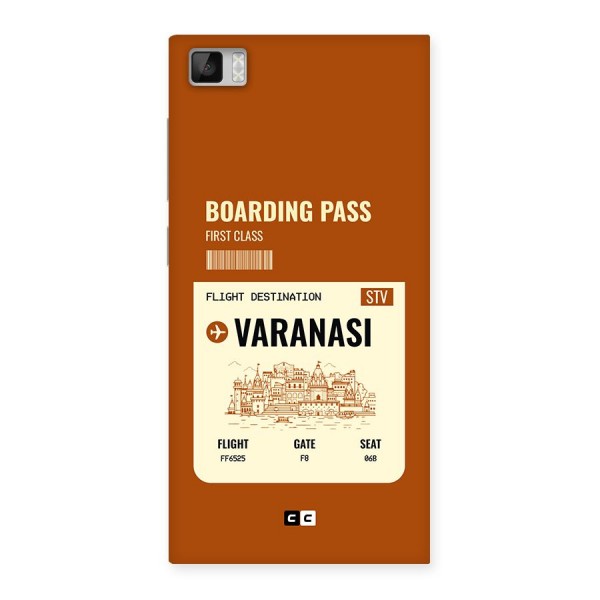 Varanasi Boarding Pass Back Case for Mi3