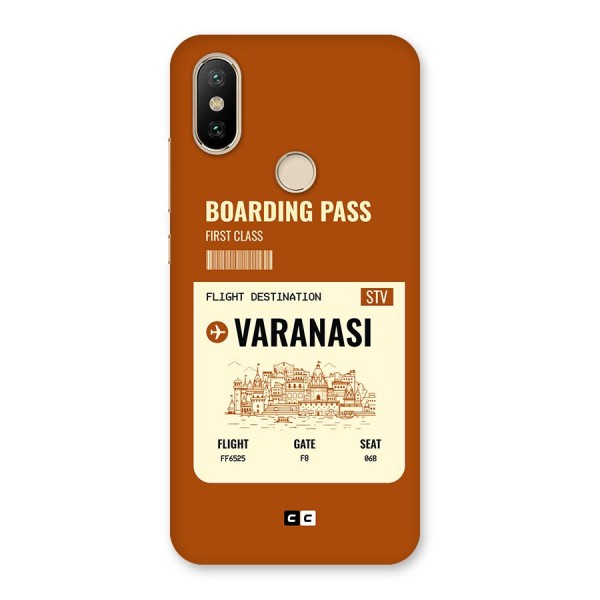 Varanasi Boarding Pass Back Case for Mi A2