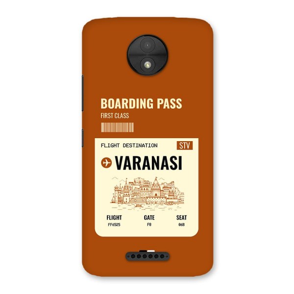 Varanasi Boarding Pass Back Case for Moto C