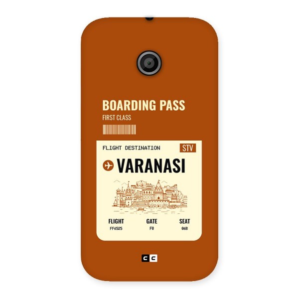 Varanasi Boarding Pass Back Case for Moto E