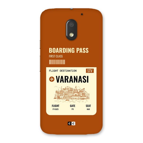 Varanasi Boarding Pass Back Case for Moto E3 Power