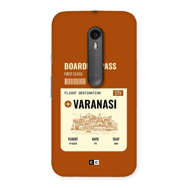 Varanasi Boarding Pass Back Case for Moto G3