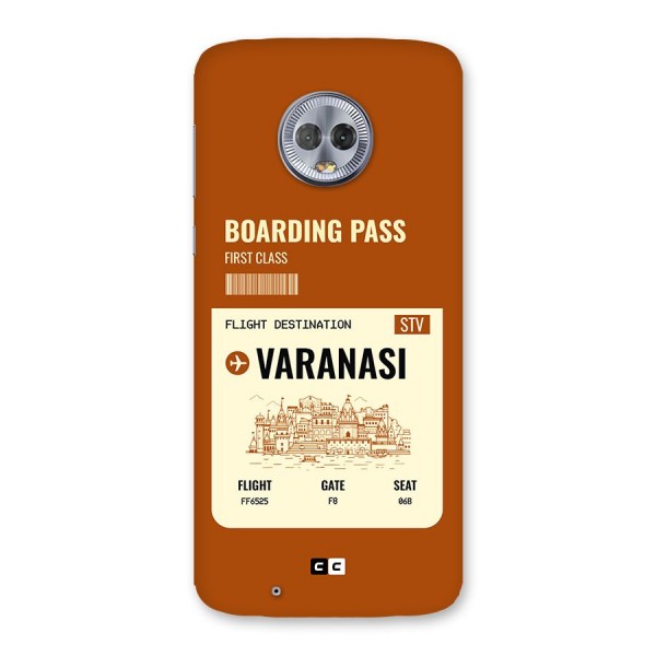 Varanasi Boarding Pass Back Case for Moto G6