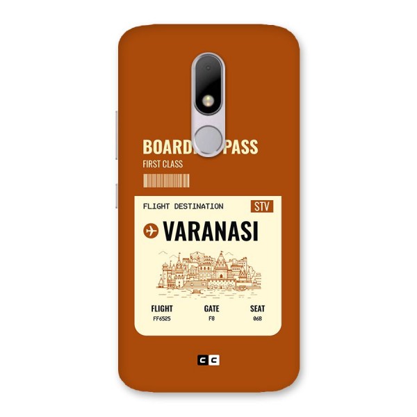 Varanasi Boarding Pass Back Case for Moto M