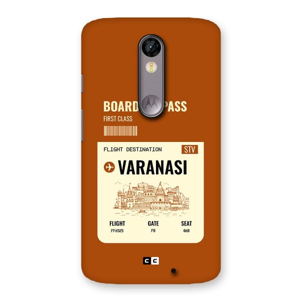 Varanasi Boarding Pass Back Case for Moto X Force