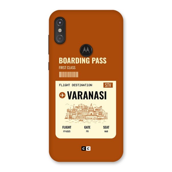 Varanasi Boarding Pass Back Case for Motorola One Power