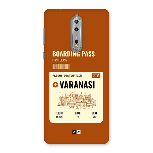 Varanasi Boarding Pass Back Case for Nokia 8