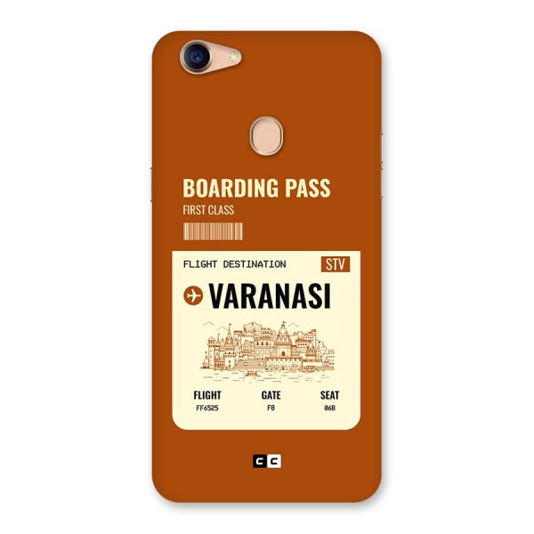 Varanasi Boarding Pass Back Case for Oppo F5