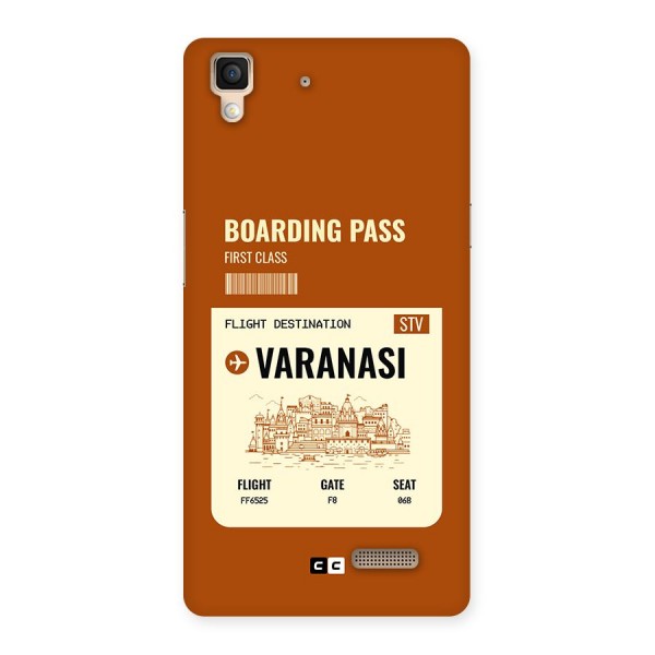 Varanasi Boarding Pass Back Case for Oppo R7