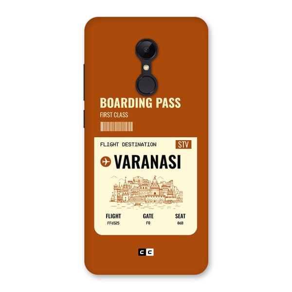 Varanasi Boarding Pass Back Case for Redmi 5