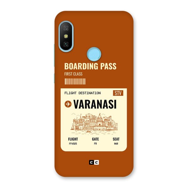 Varanasi Boarding Pass Back Case for Redmi 6 Pro