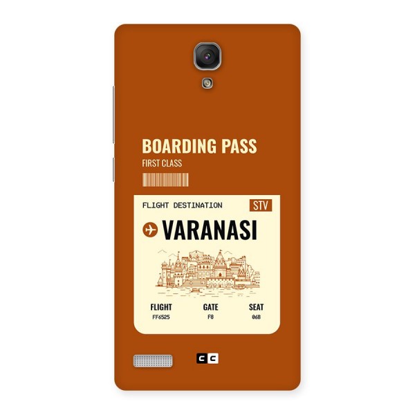 Varanasi Boarding Pass Back Case for Redmi Note