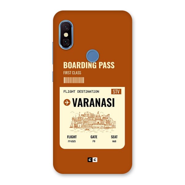 Varanasi Boarding Pass Back Case for Redmi Note 6 Pro