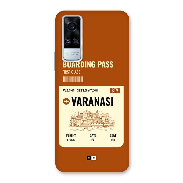 Varanasi Boarding Pass Back Case for Vivo Y51