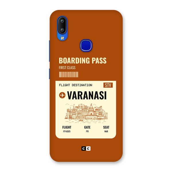 Varanasi Boarding Pass Back Case for Vivo Y91