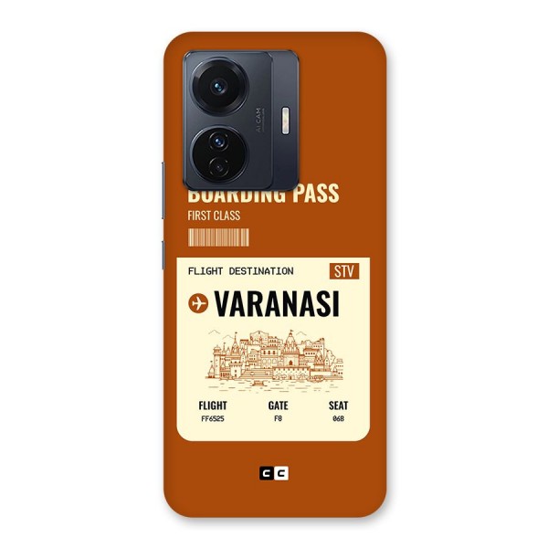 Varanasi Boarding Pass Back Case for Vivo iQOO Z6 Pro