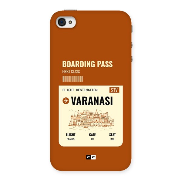 Varanasi Boarding Pass Back Case for iPhone 4 4s