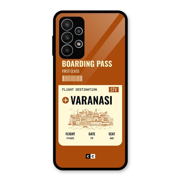 Varanasi Boarding Pass Glass Back Case for Galaxy A23