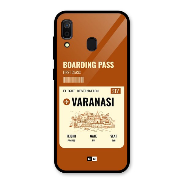 Varanasi Boarding Pass Glass Back Case for Galaxy A30