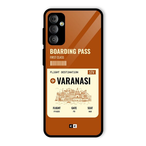 Varanasi Boarding Pass Glass Back Case for Galaxy F23