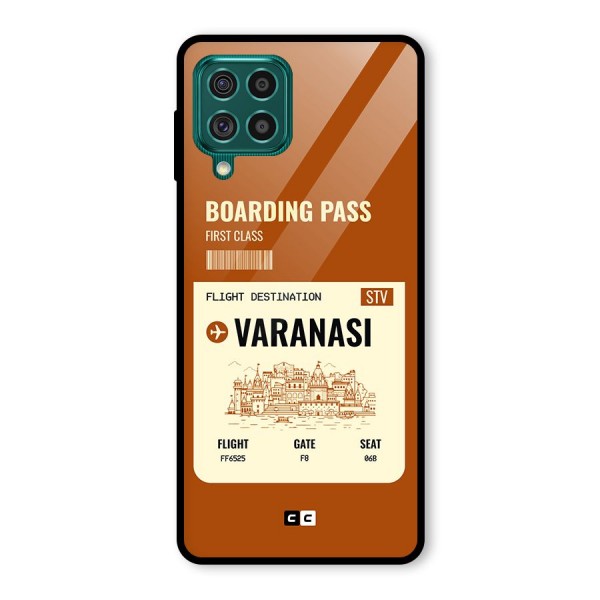 Varanasi Boarding Pass Glass Back Case for Galaxy F62