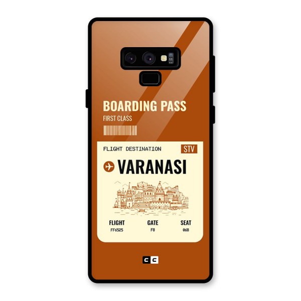 Varanasi Boarding Pass Glass Back Case for Galaxy Note 9