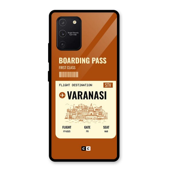 Varanasi Boarding Pass Glass Back Case for Galaxy S10 Lite