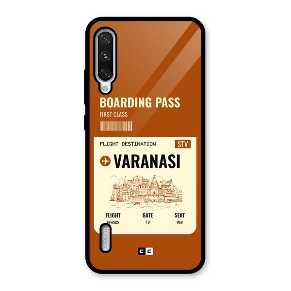 Varanasi Boarding Pass Glass Back Case for Mi A3