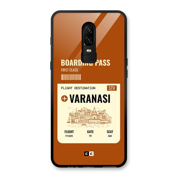 Varanasi Boarding Pass Glass Back Case for OnePlus 6