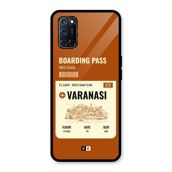 Varanasi Boarding Pass Glass Back Case for Oppo A52