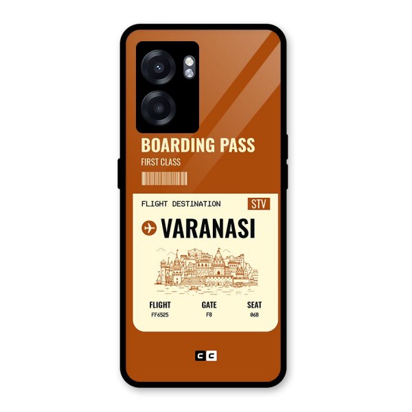 Varanasi Boarding Pass Glass Back Case for Oppo K10 (5G)