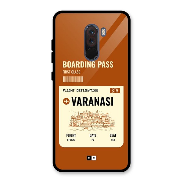 Varanasi Boarding Pass Glass Back Case for Poco F1