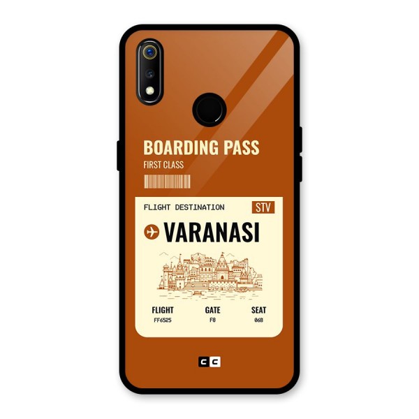 Varanasi Boarding Pass Glass Back Case for Realme 3