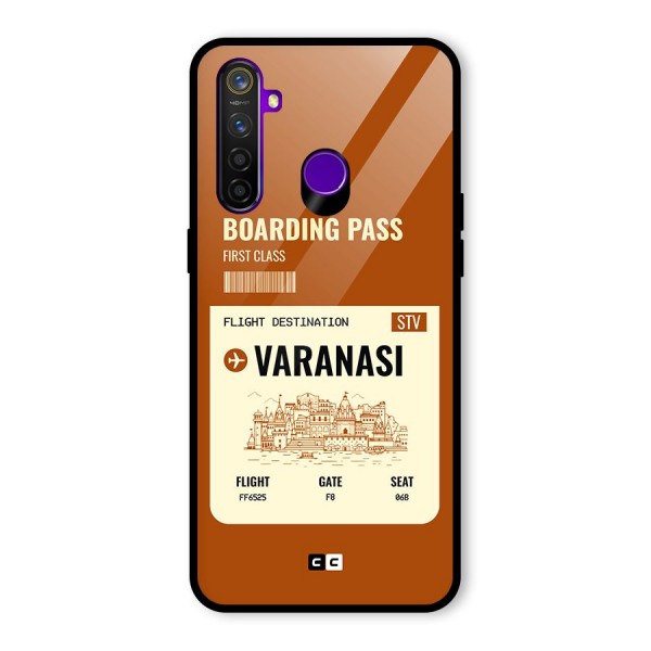 Varanasi Boarding Pass Glass Back Case for Realme 5 Pro