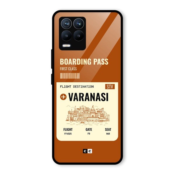 Varanasi Boarding Pass Glass Back Case for Realme 8