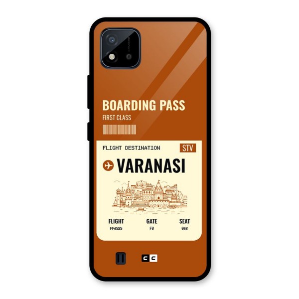 Varanasi Boarding Pass Glass Back Case for Realme C11 2021