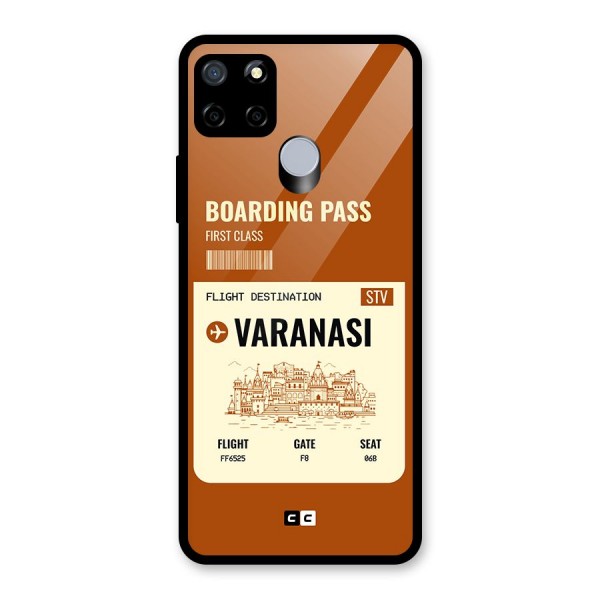 Varanasi Boarding Pass Glass Back Case for Realme C12