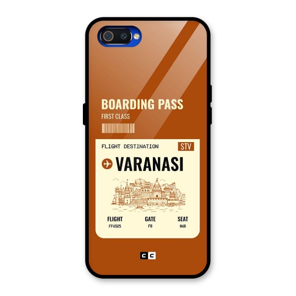 Varanasi Boarding Pass Glass Back Case for Realme C2