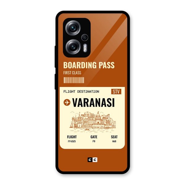 Varanasi Boarding Pass Glass Back Case for Redmi K50i