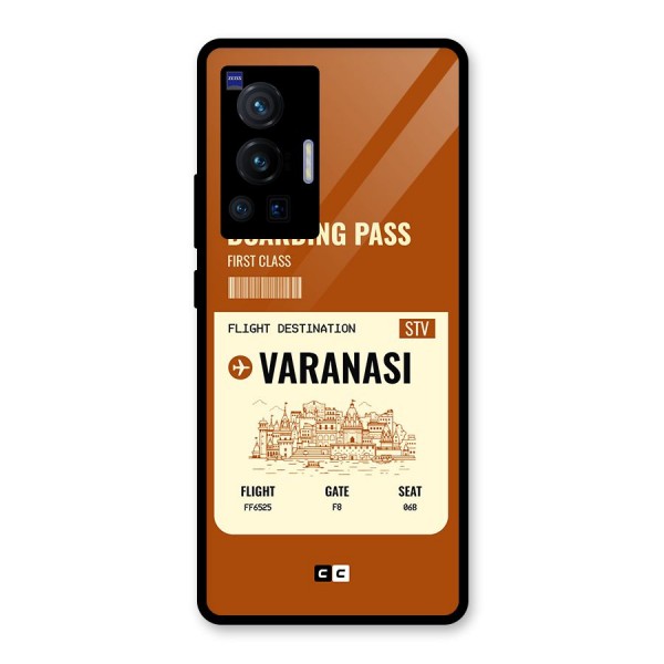 Varanasi Boarding Pass Glass Back Case for Vivo X70 Pro