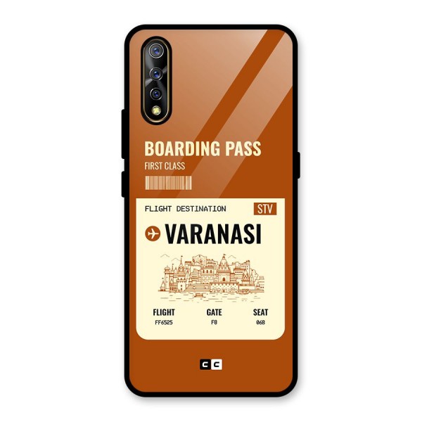 Varanasi Boarding Pass Glass Back Case for Vivo Z1x